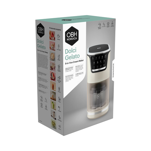 Dolci Gelato, 9 in 1 iskremmaskin 