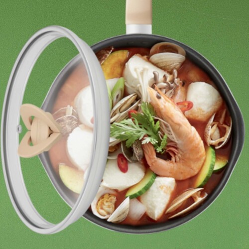 One Pick Pot Pan 24 cm + Glasslokk, vanilla
