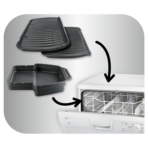 OptiGrill+ initial bordgrill rustfritt stål