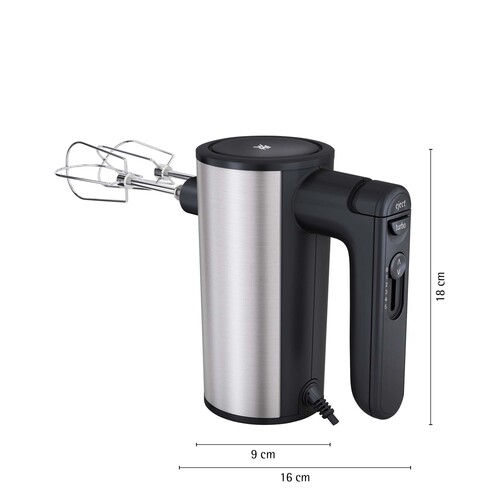 Kult X håndmikser med visp/deigkrok, 5 hastigheter, 400 W stål 