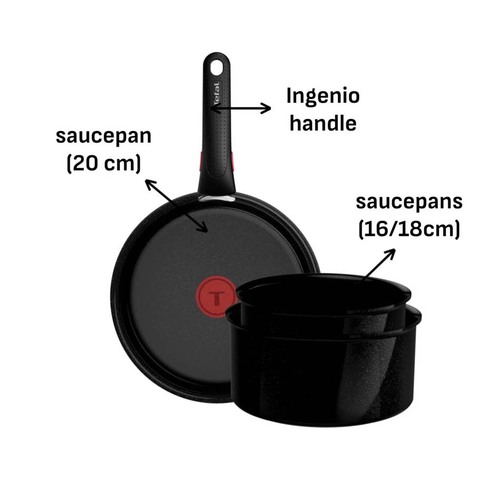 Ingenio G7 Excellence Ceramic Kasserollesett 4 deler