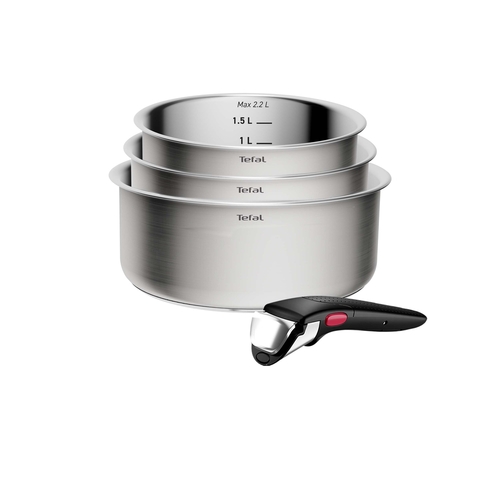 Kasserollesett 4 deler, Ingenio G7 Emotion Brushed Uncoated