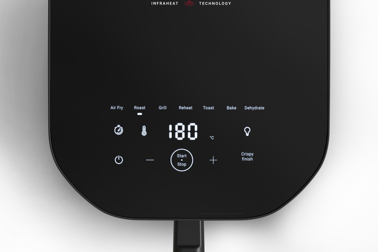 Berøringsdisplay med 7 forhåndsinnstilte programmer