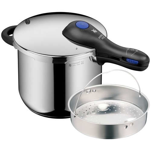 Perfect Plus trykkoker 22 cm / 6,5 L med dampkurv, rustfritt stål 