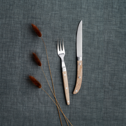 Ranch grillbestikk sett 12 stk i eiketre rustfritt stål Cromargan® 