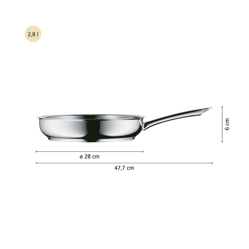 Profi stekepanne 28 cm, i rustfritt stål, 18/10 Cromargan® 