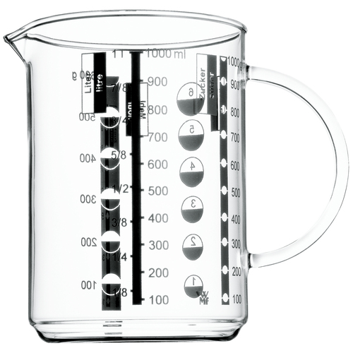 Gourmet målebeger i glass, varmebestandig opptil 100 °C 