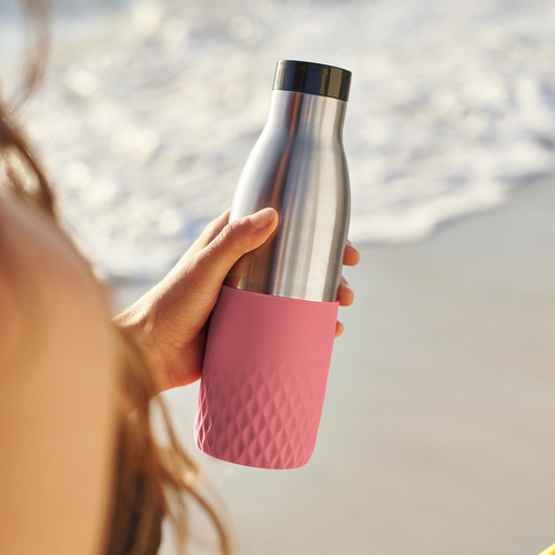 Bludrop Sleeve Vannflaske av Rustfritt stål 0,5 l rosa 