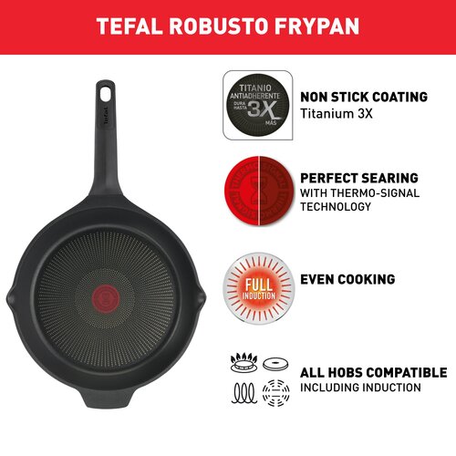 Robusto Stekepanne 28 cm Svart 