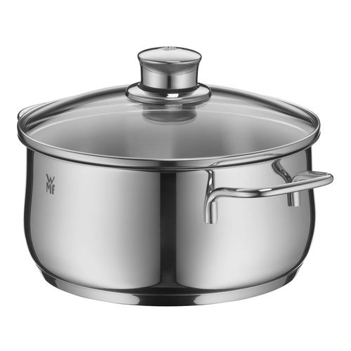 Diadem Plus gryte lav 20 cm /3 L med lokk, stål Cromargan 