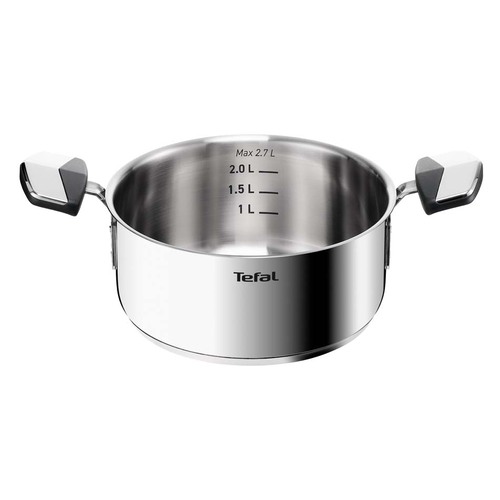 Gryte 20 cm/2,7 l. med lokk, Rustfritt Stål Ubehandlet, Emotion Plus SS