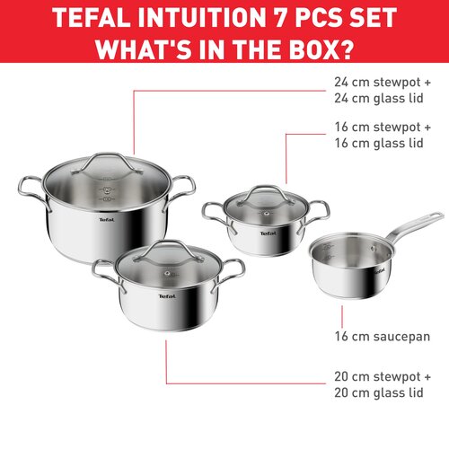 Intuition Grytesett 7 deler Rustfritt stål 