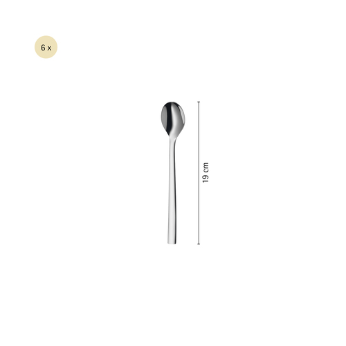 Nuova  macchiato-skjeer sett – 6 stk (19 cm) rustfritt stål 
