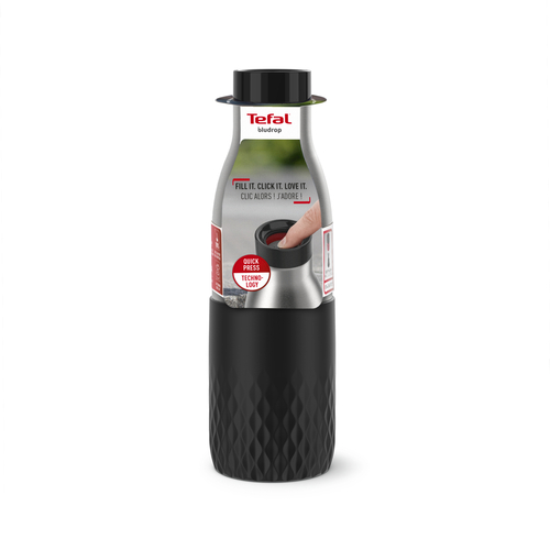 Bludrop Sleeve Vannflaske i rustfritt stål 0,5 l Svart 