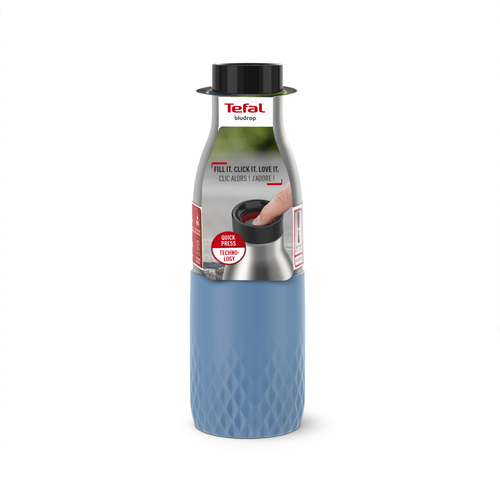 Bludrop Sleeve Vannflaske av rustfritt stål / sportsflaske 0,5 l Blå 