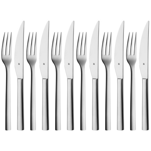 Nuova pizza-/grillbestikk sett – 12 stk, rustfritt stål Cromargan® 