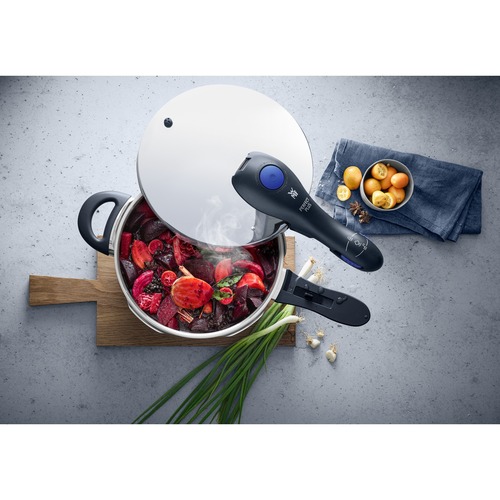 Perfect Plus trykkoker 22 cm / 6,5 L med dampkurv, rustfritt stål 