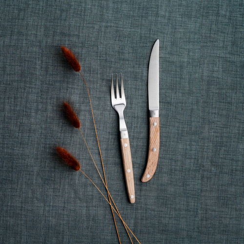 Ranch grillbestikk sett 12 stk i eiketre rustfritt stål Cromargan® 