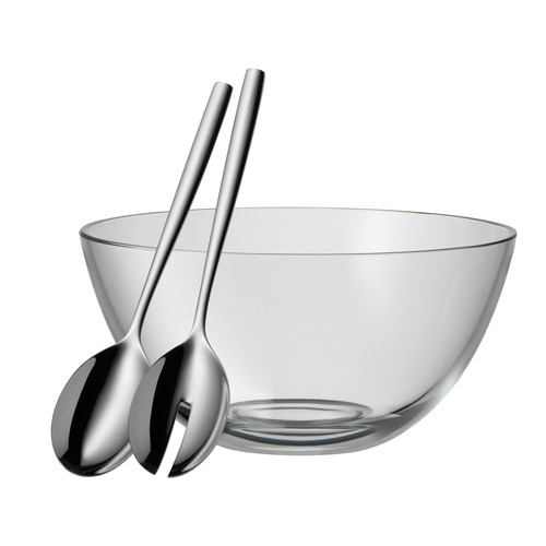 Taverno salatsett - Glassbolle 23,5 cm, med salatbestikk 25 cm 