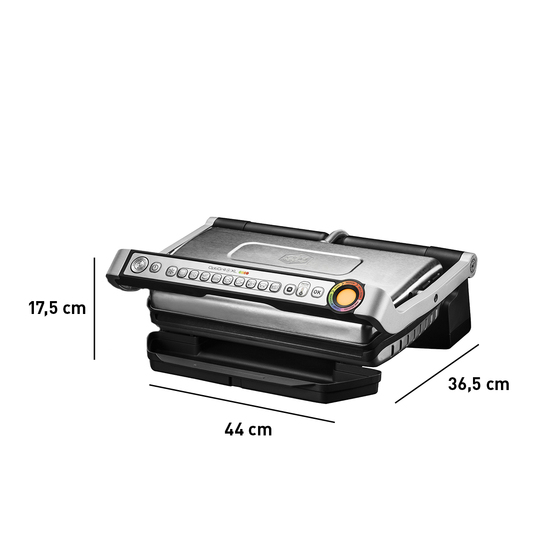 Optigrill XL bordgrill rustfritt stål bake