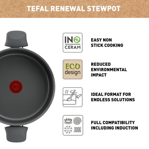 Renewal Kjele 24 cm med lokk Grå 