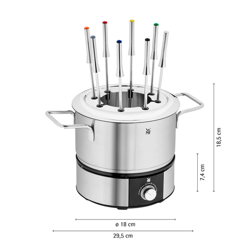 Lono fondue med varmeregulering, for 8 personer, rustfritt stål 