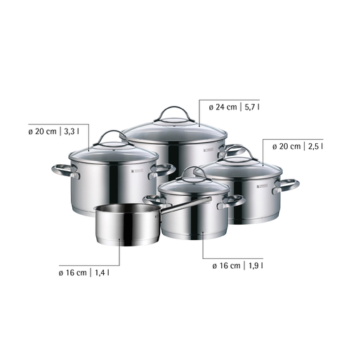 WMF Provence Plus 5 pcs. w. 4 glass lids 0721556380