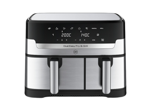 Dual Easy Fry & Grill Silver Air Fryer