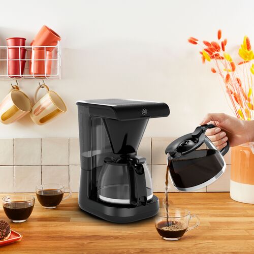 Kaffetrakter svart 1,1 l/12 kopper. Monaco.