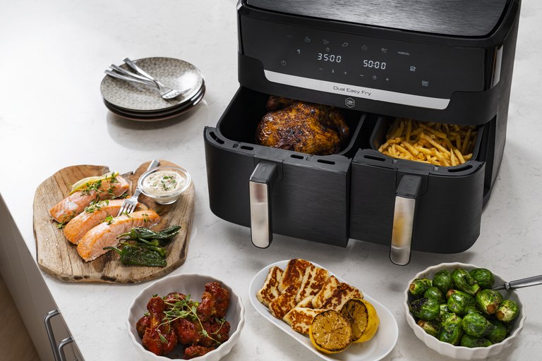 Dual Easy Fry XXL er en airfryer med stor kapasitet 