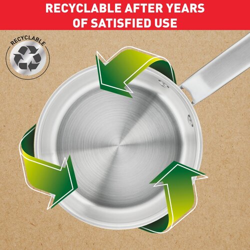 Recycle Kjele 16 cm med lokk 1,5 l Rustfritt stål 