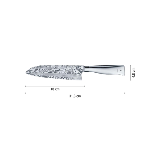 Grand Gourmet Damasteel, santokukniv 18 cm rustfritt stål 18/10 