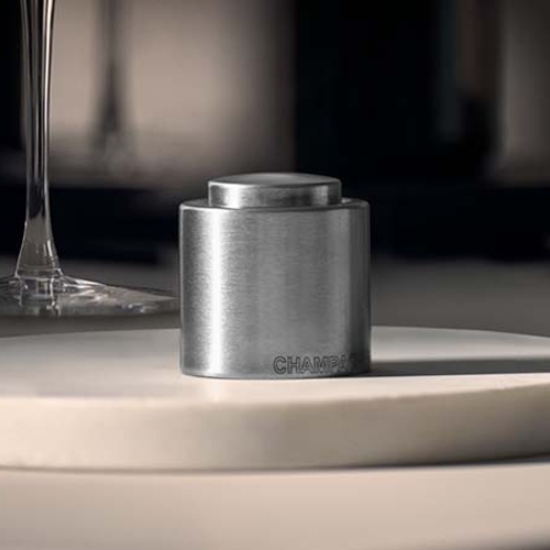 Clever & More  champagneforsegler i rustfritt stål, Cromargan® 