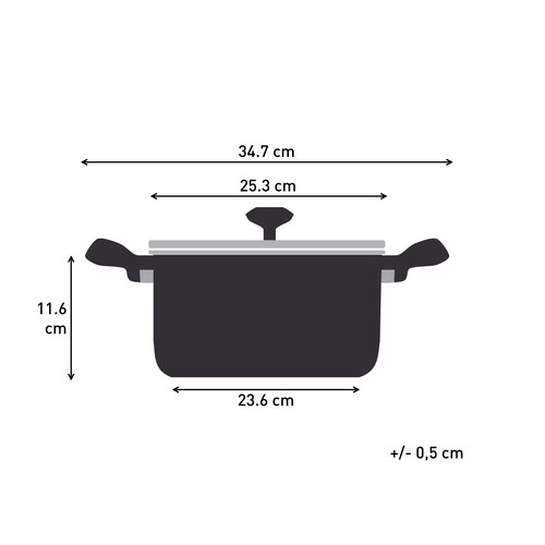 Nordica Kjele 24 cm / 4,8 l med dampkurv og lokk 