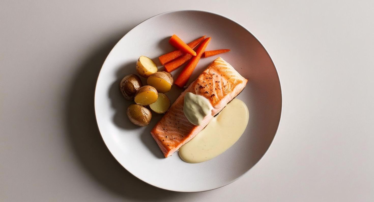 Laks med kremet sitronsaus