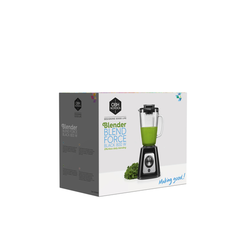 Blendforce Blender, svart, glasskanne - knuse is