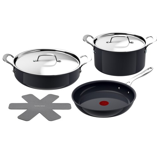 Jamie Oliver Enjoy Set 5 pcs. (FP 28 cm, All-in-One 30 cm, Stewpot 24 cm, 2 lids, 1 protector)