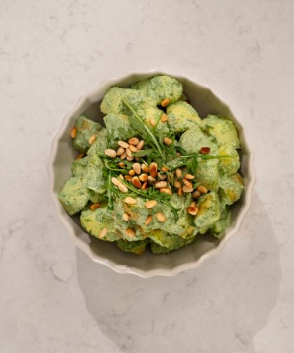 Potetsalat med grønn pesto