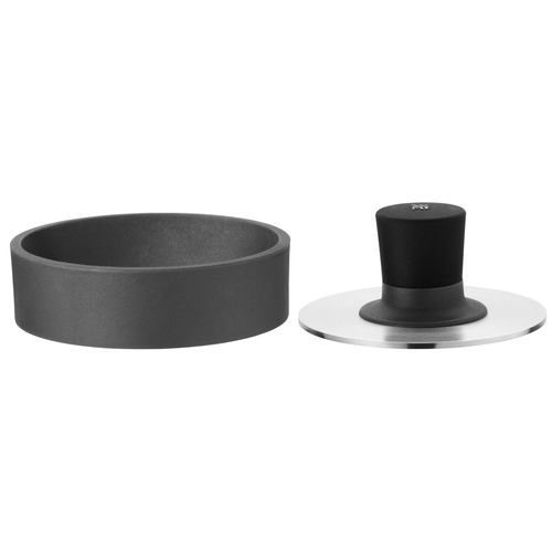 BBQ hamburgerpresse 12,5 cm, med form, rustfritt stål Cromargan® 