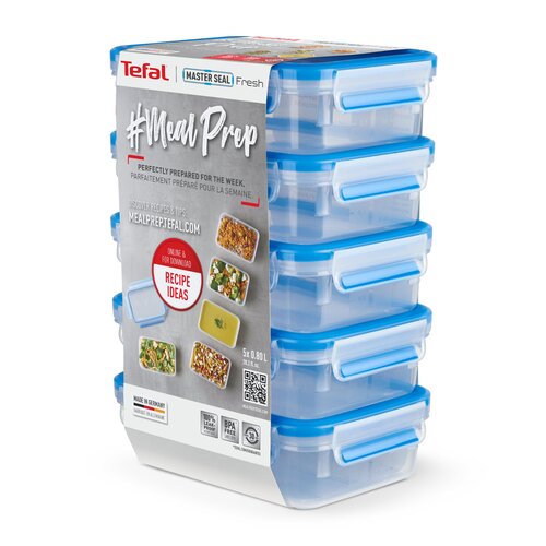 MasterSeal Mealprep Set 5 x 0,8 l Matboks 