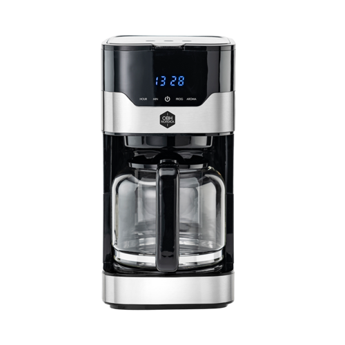 Timer Aroma kaffetrakter svart sølv timerfunksjon