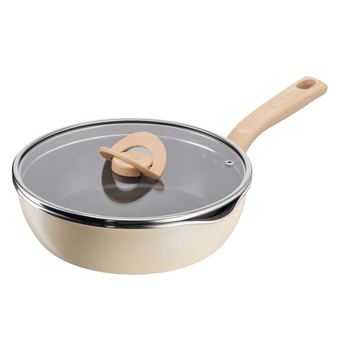 One Pick Pot Pan 24 cm + Glasslokk, vanilla