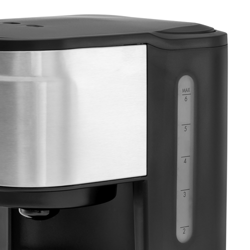 Coffee Prio liten kaffetrakter svart/sølv seks kopper