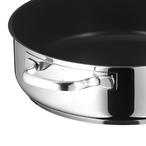 Traktørpanne 28 cm med glasslokk, non-stick-belegg Stålbunn 