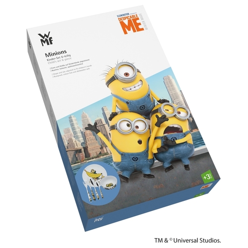 Minions barnebestikk 6 deler, rustfritt stål