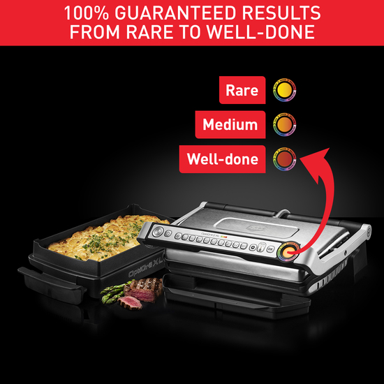 Optigrill XL bordgrill rustfritt stål bake