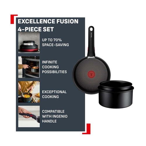 Ingenio Excellence Fusion Kasserollesett 4 deler
