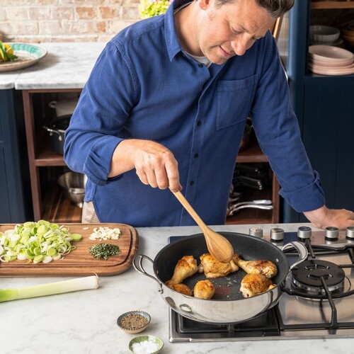 Jamie Oliver Cook's Classics Stainless Steel All in one pan 30 cm / 4,9 L w. lid