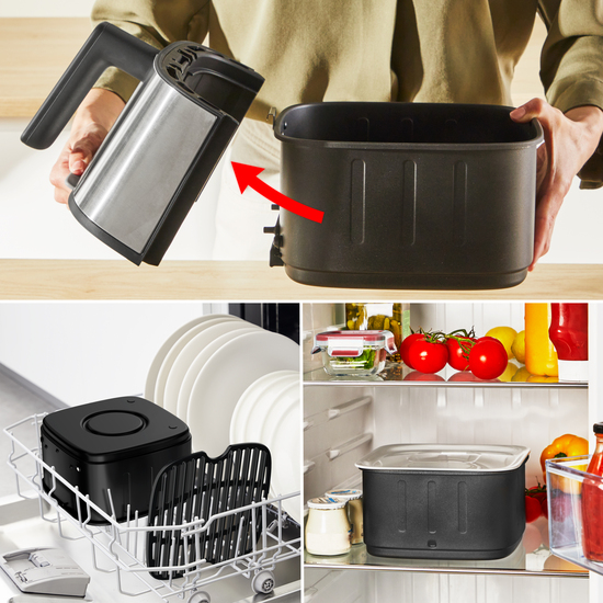Easy Fry Silence-air fryer 5L rustfritt stål 