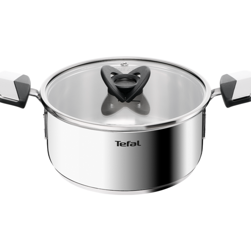 Gryte 20 cm/2,7 l. med lokk, Rustfritt Stål Ubehandlet, Emotion Plus SS